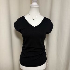 DAZY Classic Black V-Neck Women's Top